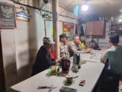 Polsek Siantar Timur Dampingi Anggota Poskamling Terima Kunjungan Kasat Binmas Polres Pematangsiantar