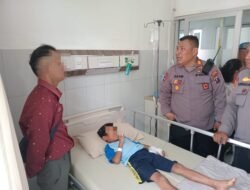 Kapolsek Siantar Marihat Gelar Pertemuan dan Pengecekan Anak Dipukuli Bapak Kandungnya di Rumah Sakit