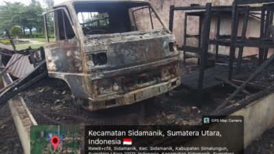 Respons Cepat Polres Simalungun Tangani Kebakaran Gudang B3 PPTK, Satu Unit Truk Colt Diesel Hangus Terbakar — Tidak Ada Korban Jiwa