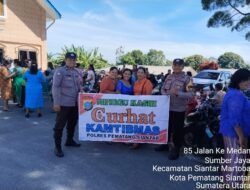 Polsek Siantar Martoba Minggu Kasih Curhat Kamtibmas di Gereja HKBP Resort Bombongan