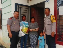 Polri Peduli, Kapolsek Siantar Marihat Salurkan Bantuan kepada Warga Miliki Anak Stunting