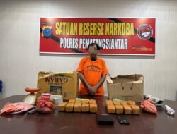 Satnarkoba Polres Pematang Siantar Ringkus Pemilik Ganja 7,27 Kg