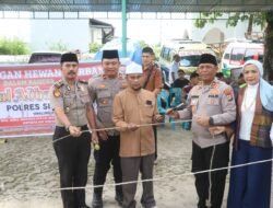 Polres Simalungun Sembelih 12 Ekor Sapi dan 13 Kambing, 1.200 Paket Daging Qurban Dibagikan kepada Masyarakat