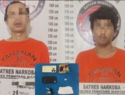 Polres Pematang Siantar Amankan Dua Warga Simalungun, Miliki Sabu 0,40 Gram
