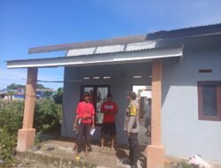 Polsek Siantar Marihat Monitoring Rumah Warga Terdampak Angin Puting Beliung
