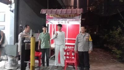 Polsek Siantar Timur Laksanakan SALING di Pos Satkamling SBC, Himbau Kamtibmas