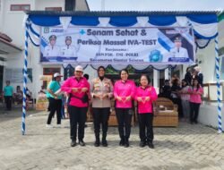 Kapolsek Siantar Selatan Hadiri Senam Sehat dan Periksa Massal IVA Test