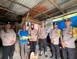 Kapolsek Siantar Selatan Berbagi, Berikan Bantuan kepada Warga Kurang Mampu