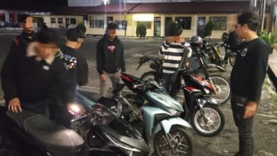 Timsus Dayok Mirah Polres Pematang Siantar Patroli Rutin dan Amankan knalpot brong