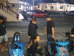 Patroli Polres Pematang Siantar Pada Minggu Malam Amankan Empat Sepeda motor Knalpot Brong