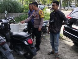 Bhabinkamtibmas Polsek Siantar Utara Sambangi Pekerja Toko Bangunan Sampaikan Pesan Kamtibmas