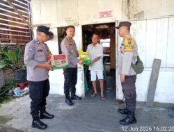 Sambut HUT Bhayangkara ke 80, Kapolsek Siantar Timur Berikan Bansos kepada Warga Kurang Mampu