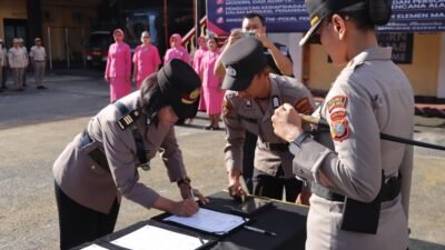 Kapolres Pematang Siantar Pimpin Upacara Sertijab Kapolsek Siantar Utara