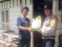 HUT Bhayangkara Ke 80, Polsek Siantar Marihat Salurkan Bansos Kepada Warga Kurang Mampu