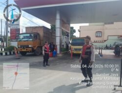 Pastikan Situasi Aman, Sat Samapta Polres Pematangsiantar, Monitoring Pengisian BBM di SPBU