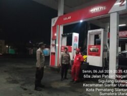 Bhabinkamtibmas Polsek Siantar Utara Maksimalakan Patroli Blue light
