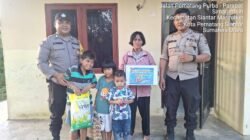 Polsek Siantar Marihat Salurkan Bansos HUT Bhayangkara Ke 80 Kepada Masyarakat Membutuhkan