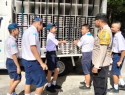 Bhabikamtibmas Polsek Siantar Timur Monitoring Distribusi MBG di  UPTD SMP Negeri 1