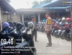 Antisipasi Guantibmas, Bhabinkamtibmas Polsek Siantar Marihat Sambangi Penyedia Lahan Parkir