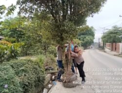 Bhabinkamtibmas Polsek Siantar Martoba Gotong Royong dan solidaritas Polri
