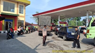 Polres Pematang Siantar Laksanakan Pengamanan Distribusi BBM di SPBU