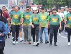 Perkuat Sinergitas, Kapolres Pematang siantar Gerak Jalan Santai Bersama Forkopimda dan Masyarakat
