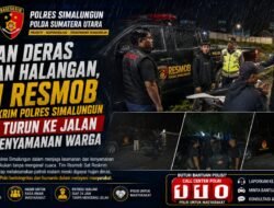 Hujan Deras Bukan Halangan, Tim Resmob Sat Reskrim Polres Simalungun Tetap Turun ke Jalan Jaga Kenyamanan Warga