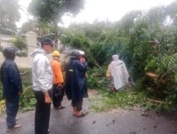 Polsek Siantar Martoba Respon Cepat Pembersihan Pohon Tumbang