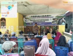 Bhabinkamtibmas Polsek Siantar Martoba Hadiri Sosialisasi Pengerjaan Pembuatan Jalan Irigasi