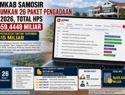 Data INAPROC: 26 Paket Pemkab Samosir TA 2026 Total Rp59,44 Miliar, Proyek Amphiteater Tuktuk Rp.15 Miliar