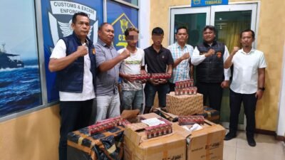 Sat Reskrim Pematang siantar Limpahkan 4.800 Bungkus Rokok Ilegal ke Bea Cukai, Dua Terduga Pelaku