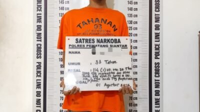 Residivis Narkoba Kembali Diciduk Polres Pematang Siantar, barang bukti Dua Paket Sabu