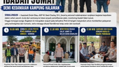 Kapolsek Dolok Silau Sapa Warga dan Jaga Kekhusyukan Ibadah Jumat demi Kedamaian Kampung Halaman
