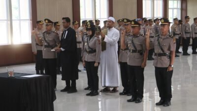 Regenerasi Kepemimpinan, Kapolres Simalungun Pimpin Sertijab Empat Jabatan Strategis di Aula Tathya Dharaka