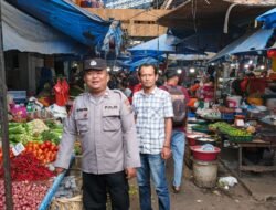 Polsek Siantar Barat Patroli Jalan Kaki di Pasar Horas Antisipasi 3C