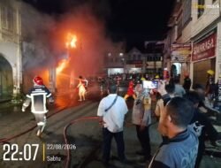 Kebakaran Lima Unit Ruko di Jalan Bandung, Polres Pematang Siantar Sigap Pengecekkan