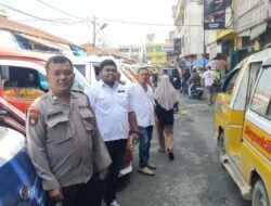 Polsek Siantar Barat Patroli Jalan Kaki Siang Hari Antisipasi 3C di Pasar Horas