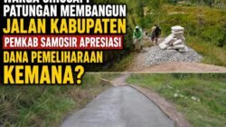 Warga Patungan Perbaiki Jalan, Pemkab Samosir Apresiasi: Lalu Dana Darurat untuk Apa?