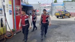 Ciptakan situasi nyaman, Sat Samapta Polres Pematang Siantar Patroli dan Monitoring SPBU Pertamina