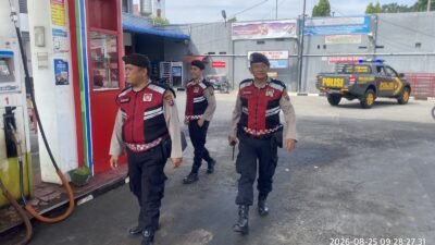 Ciptakan situasi nyaman, Sat Samapta Polres Pematang Siantar Patroli dan Monitoring SPBU Pertamina
