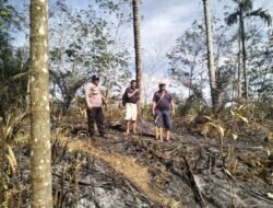 Respon Cepat Polsek Dolok Silau Cek Titik Hotspot di Nagori Dolok Mariah, Api Ditemukan Sudah Padam