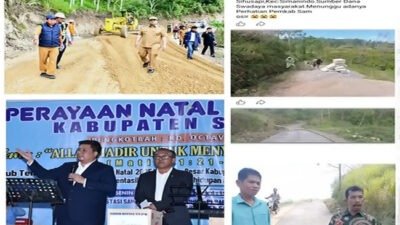 Saat Warga Sihusapi Patungan Bangun Jalan, Bupati Vandiko Gultom Dinilai Pamer Proyek Rp27,85 Miliar, Padahal Pernah Kunjungi Sihusapi