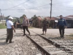 Karyawan PT.KAI Disambar Kereta Api, Polsek Siantar Martoba Cek TKP