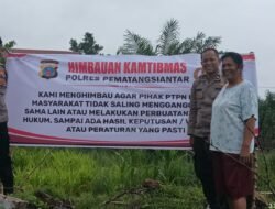Polsek Siantar Martoba Pemasangan Spanduk Himbauan Kamtibmas di Gurilla