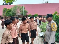 Sampaikan Pesan Kamtibmas Polsek Siantar Timur Sambang di UPTD SMP Negeri 1 Siantar Timur