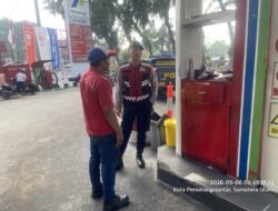 Antisipasi Guantibmas Polres Pematangsiantar Rutin Patroli SPBU Pertamina