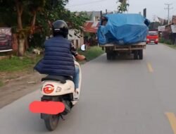 Truk Bermuatan Kayu Terpal Biru Sering Melintas Kota Pangururan Samosir : Dari Mana dan Untuk Siapa?