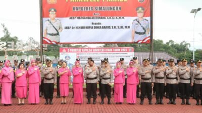 Kapolres Simalungun AKBP Dr. Hendri Nupia Dinka Barus Disambut Hangat, Pisah Sambut Polres Simalungun Berlangsung Khidmat dan Humanis