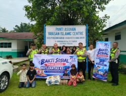 Sambut HUT Lalu Lintas Ke 71, Sat Lantas Polres Pematangsiantar Berikan Bansos Panti Asuhan