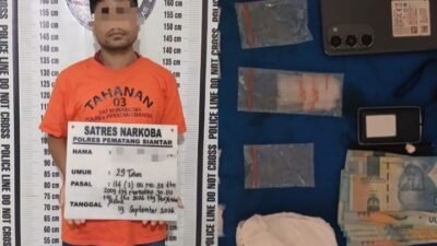 Lagi Duduk Santai, IH Diringkus Satnarkoba Polres Pematang Siantar barang bukti 21,55 Gram Sabu